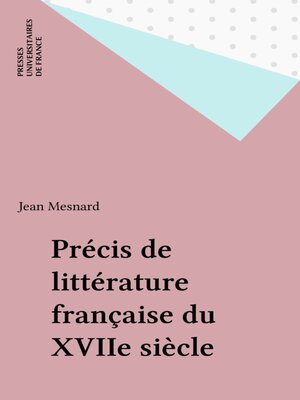 cover image of Précis de littérature française du XVIIe siècle